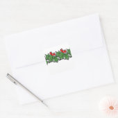 Holly Leaves, Holly berries, Kerstmis Vierkante Sticker (Envelop)
