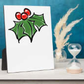 Holly Leaves, Holly berries, prettige vakantie bot Fotoplaat (Zijkant)