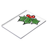 Holly Leaves, Holly berries, prettige vakantie bot Notitieboek (Linkerzijde)