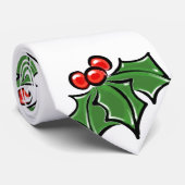 Holly Leaves, Holly berries, prettige vakantie bot Stropdas (Opgerold)