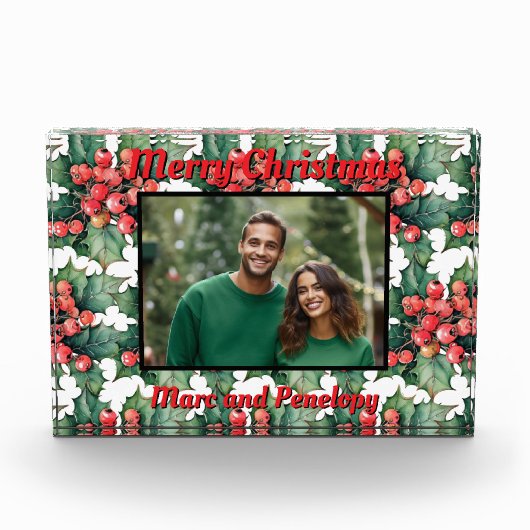  Holly Leaves Holly bessen foto template (Voorkant)