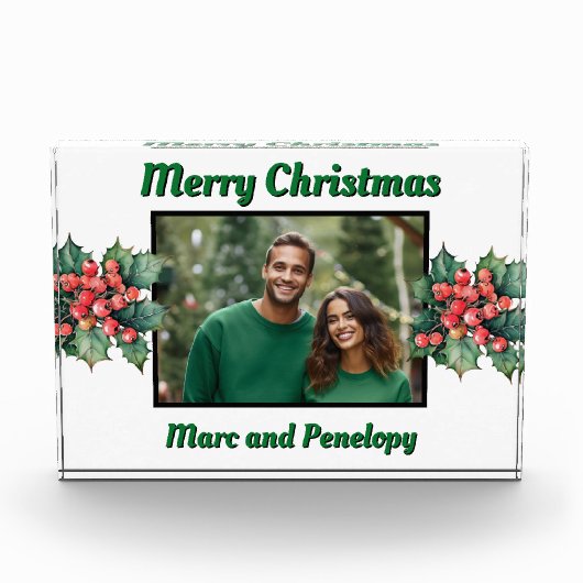  Holly Leaves Holly bessen foto template (Voorkant)