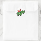 Holly Leaves Holly bessen leuke vakantie botanisch Ronde Sticker (Tas)
