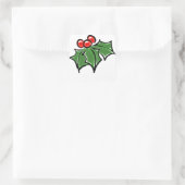 Holly Leaves Holly bessen leuke vakantie botanisch Vierkante Sticker (Tas)