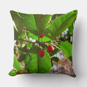 Holly Leaves II Holiday Nature Botanical Kussen