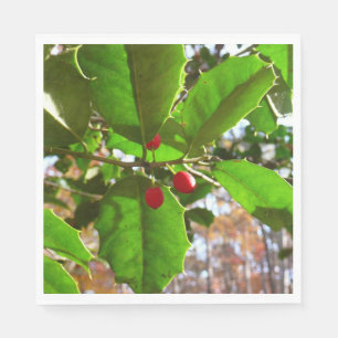Holly Leaves II Holiday Nature Botanical Servet