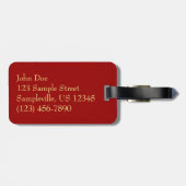 Holly Leaves II Holiday Natuur Botanisch Bagagelabel (Achterkant horizontaal)