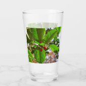 Holly Leaves II Holiday Natuur Botanisch Glas (Achterkant)