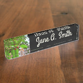 Holly Leaves II Holiday Natuur Botanisch Naambordje (Zijkant)