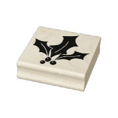 Holly Leaves met bessen Rubberstempel (Stempel)