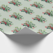 Holly Leaves 'n Berries Cadeaupapier (Hoek)