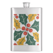 Holly Leaves Retro Modern Big Print Pattern Flacon (Voorkant)
