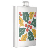 Holly Leaves Retro Modern Big Print Pattern  Flacon (Rechts)
