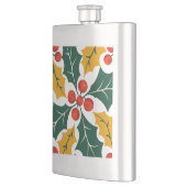 Holly Leaves Retro Modern Big Print Pattern Flacon (Links)