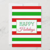 Holly Leaves Santa Luncheon Invitation Kaart (Achterkant)