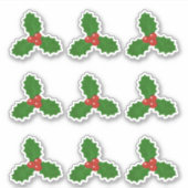Holly Leaves Set Sticker (Voorkant)