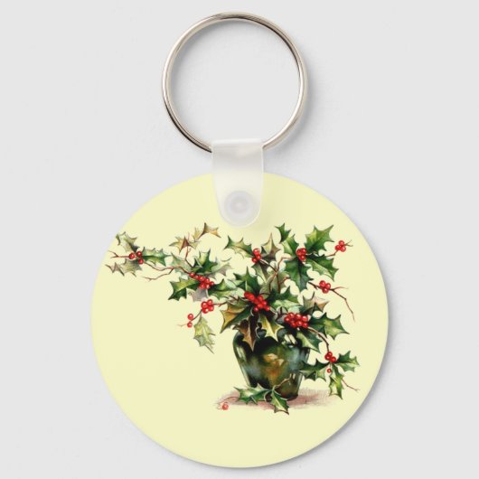 Holly Leaves Sleutelhanger (Voorkant)