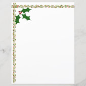 Holly Leaves Stationery (met bijpassende items) (Voorkant)