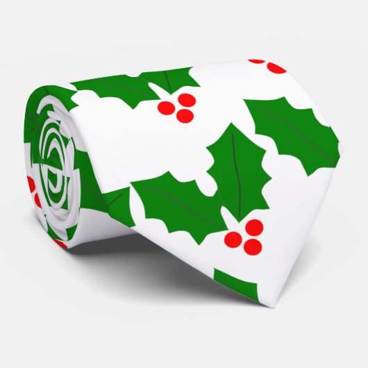 Holly Leaves Stropdas (Opgerold)