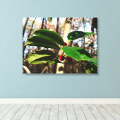 Holly left I Holiday Botanical Canvas Afdruk (Insitu (Houten vloer))