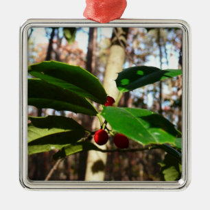 Holly left I Holiday Botanical Metalen Ornament