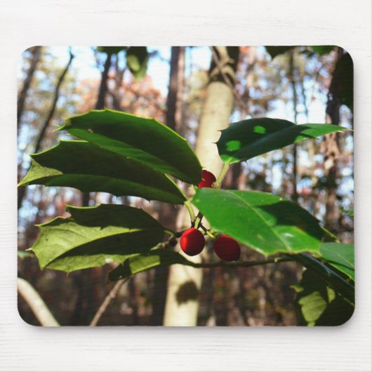 Holly left I Holiday Botanical Muismat (Voorkant)