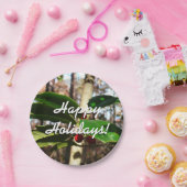 Holly left I Holiday Botanical Papieren Bordje (Feest)