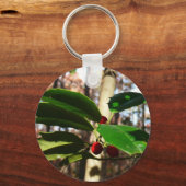 Holly left I Holiday Botanical Sleutelhanger (Voorkant)