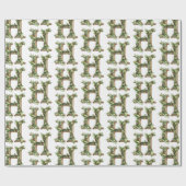 Holly Letter H Christmas Cadeaupapier (Vlak)