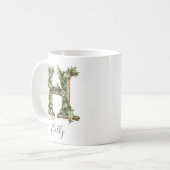 Holly Letter H Persoonlijke Kerstmug Koffiemok (Voorkant links)