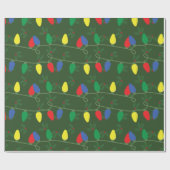 Holly & Lights Cadeaupapier (Vlak)