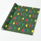 Holly & Lights Cadeaupapier (Uitgerold)
