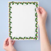 Holly Lights kerstBriefpapier Flyer (Hand)