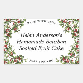 Holly Lijst Custom Christmas Gift Label