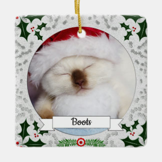 Holly Lijst Kat Keramisch Ornament
