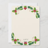 Holly Lijst Photo Holiday Kaart (Achterkant)