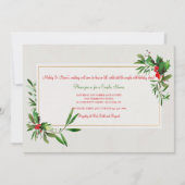 Holly Lijst Shower Invitation Kaart (Voorkant)