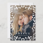 Holly Lijst | Vakantieknopkaart Feestdagenkaart (Voorkant)