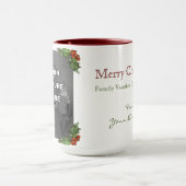 Holly Lijst Vertical Holiday Foto Mok (Midden)