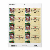 Holly maakt kerstfeestmaal baklabel etiket (Full Sheet)