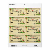 Holly maakt kerstvakantie bakken etiket (Full Sheet)