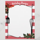 Holly maakt kerstvakantierecept letterhead (Voorkant)