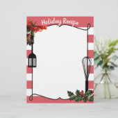 Holly maakt kerstvakantierecept letterhead (Staand voorkant)
