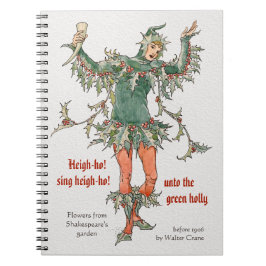 Holly man Walter Crane Flowers uit Shakespeare Notitieboek
