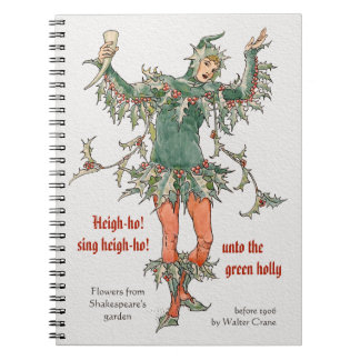 Holly man Walter Crane Flowers uit Shakespeare Notitieboek