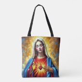 Holly Mary Maria Madonna Mariana Virgin Mary Tote Bag (Achterkant)