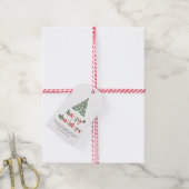 Holly Merry & Bright Holiday Kaart Cadeaulabel (Met Touw)