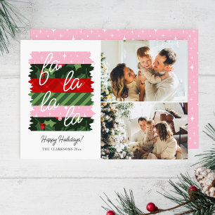 Holly Merry Bright Retro Washi Tape Kerstkaart