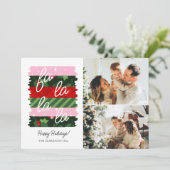 Holly Merry Bright Retro Washi Tape Vakantie Kaart (Staand voorkant)