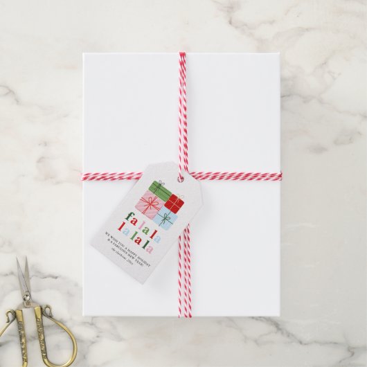 Holly Merry & Bright Vakantie Cadeaulabel (Met Touw)